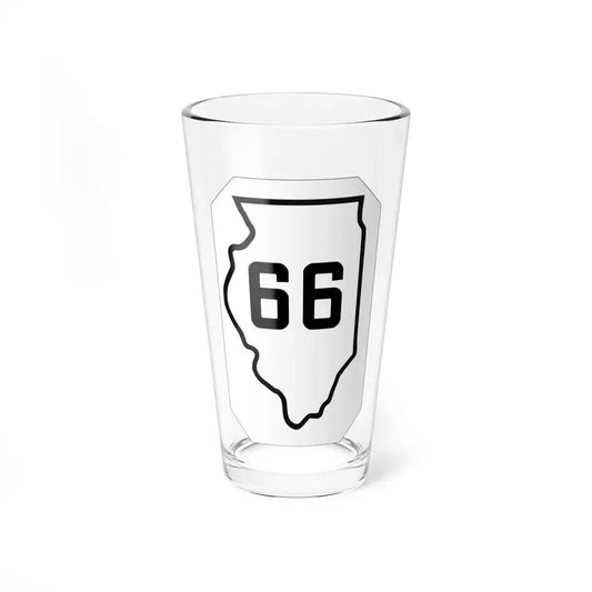 Illinois 66 1926 (Illinois) (Road Sign) Pint Glss 16oz 16oz - Go Mug Yourself