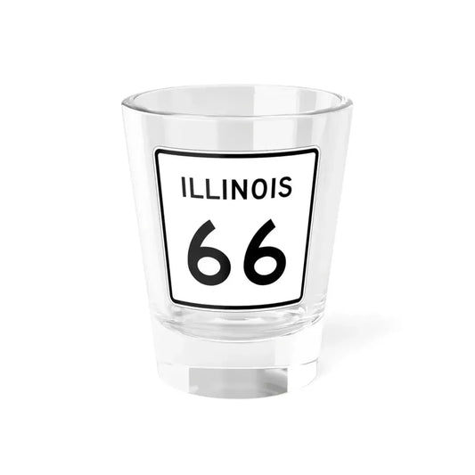 Illinois 66 (Illinois) (Road Sign) Shot Glass 1.5oz 1.5oz - Go Mug Yourself