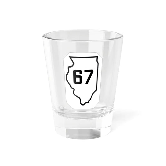 Illinois 67 1926 (Illinois) (Road Sign) Shot Glass 1.5oz 1.5oz - Go Mug Yourself