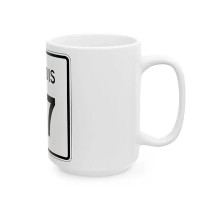 Illinois 67 (Illinois) (Road Sign) White Coffee Mug - Go Mug Yourself