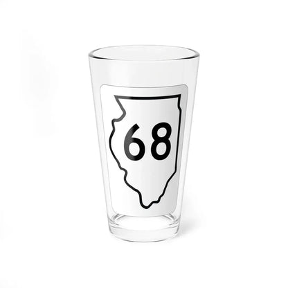 Illinois 68 1950 (Illinois) (Road Sign) Pint Glss 16oz 16oz - Go Mug Yourself
