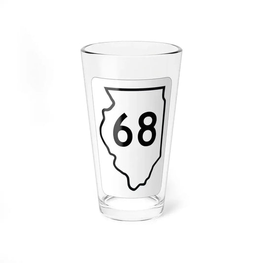 Illinois 68 1950 (Illinois) (Road Sign) Pint Glss 16oz 16oz - Go Mug Yourself