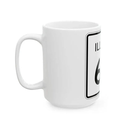 Illinois 69 (Illinois) (Road Sign) White Coffee Mug - Go Mug Yourself