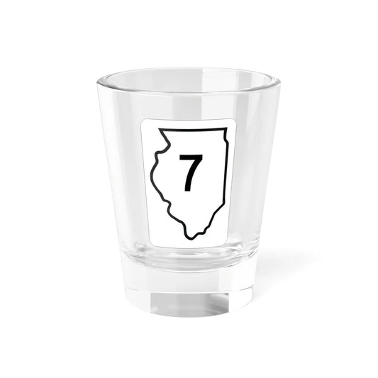 Illinois 7 1950 (Illinois) (Road Sign) Shot Glass 1.5oz 1.5oz - Go Mug Yourself