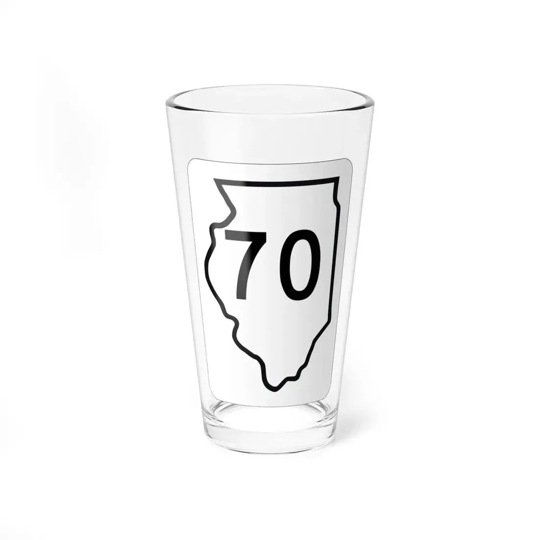 Illinois 70 1950 (Illinois) (Road Sign) Pint Glss 16oz 16oz - Go Mug Yourself