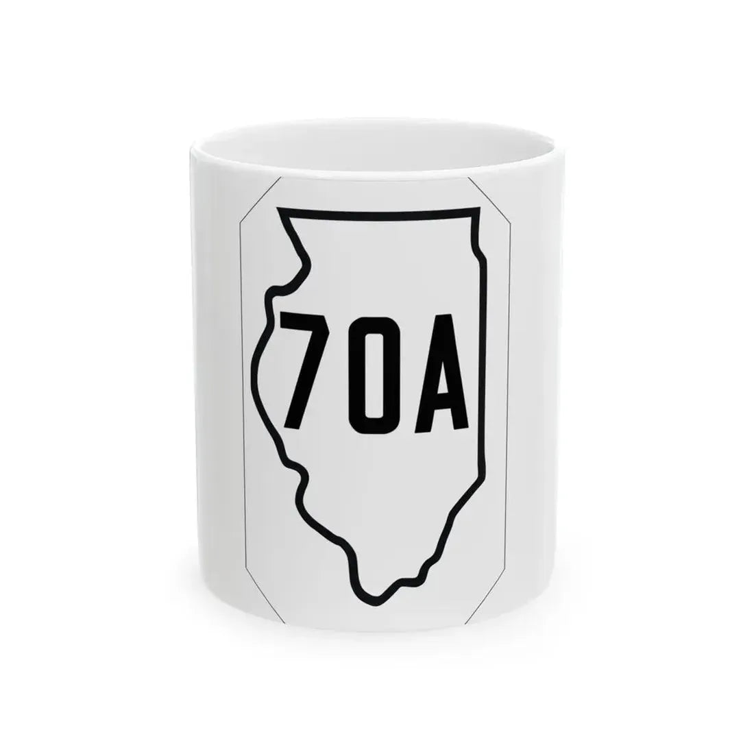 Illinois 70A 1926 (Illinois) (Road Sign) White Coffee Mug 11oz - Go Mug Yourself