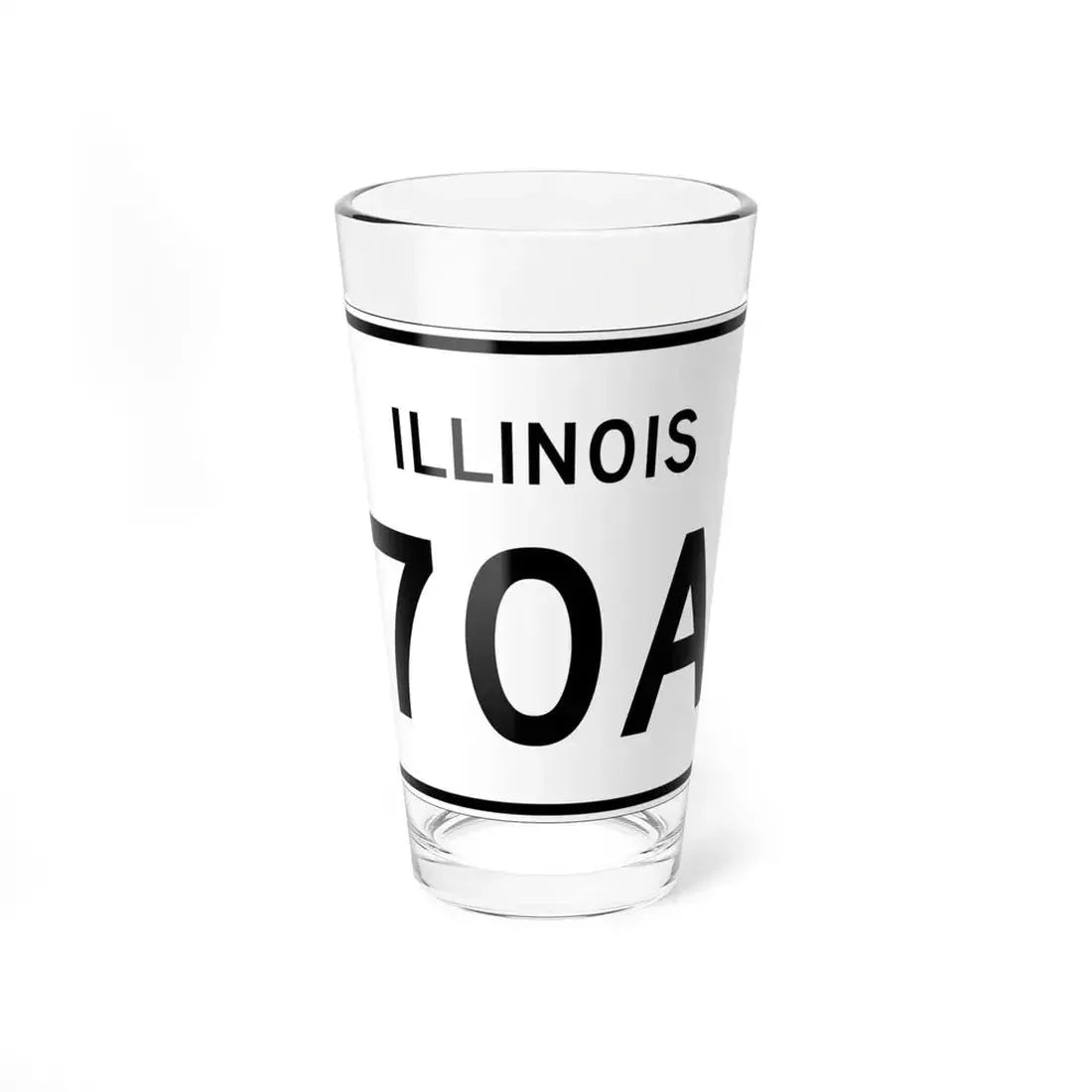 Illinois 70A (Illinois) (Road Sign) Pint Glass 16oz 16oz - Go Mug Yourself