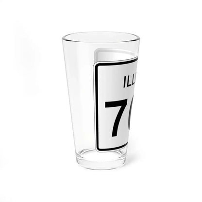 Illinois 70A (Illinois) (Road Sign) Pint Glss 16oz - Go Mug Yourself