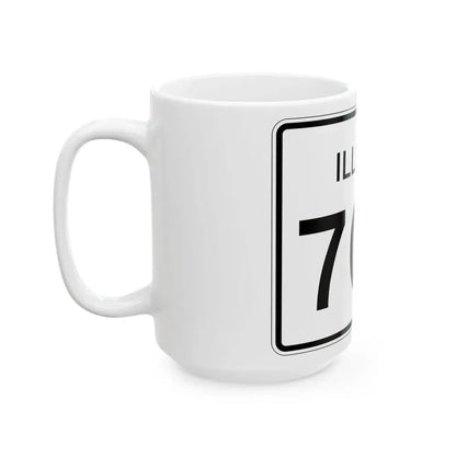 Illinois 70A (Illinois) (Road Sign) White Coffee Mug - Go Mug Yourself