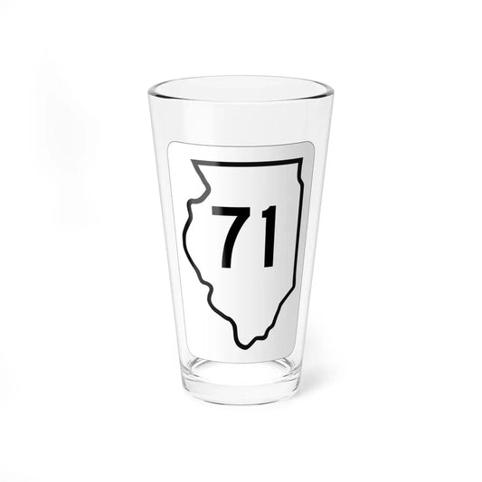 Illinois 71 1950 (Illinois) (Road Sign) Pint Glass 16oz 16oz - Go Mug Yourself