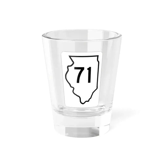 Illinois 71 1950 (Illinois) (Road Sign) Shot Glass 1.5oz 1.5oz - Go Mug Yourself