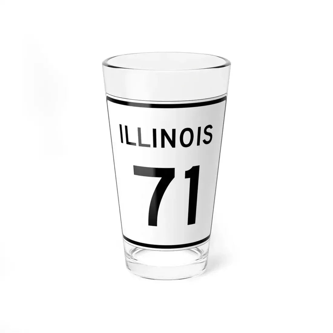 Illinois 71 (Illinois) (Road Sign) Pint Glass 16oz 16oz - Go Mug Yourself