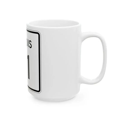 Illinois 71 (Illinois) (Road Sign) White Coffee Mug - Go Mug Yourself