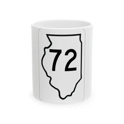 Illinois 72 1950 (Illinois) (Road Sign) White Coffee Mug 11oz - Go Mug Yourself