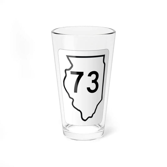Illinois 73 1950 (Illinois) (Road Sign) Pint Glass 16oz 16oz - Go Mug Yourself
