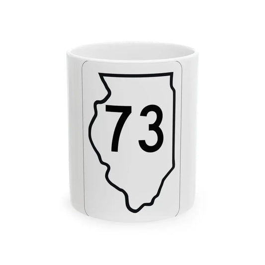 Illinois 73 1950 (Illinois) (Road Sign) White Coffee Mug 11oz - Go Mug Yourself