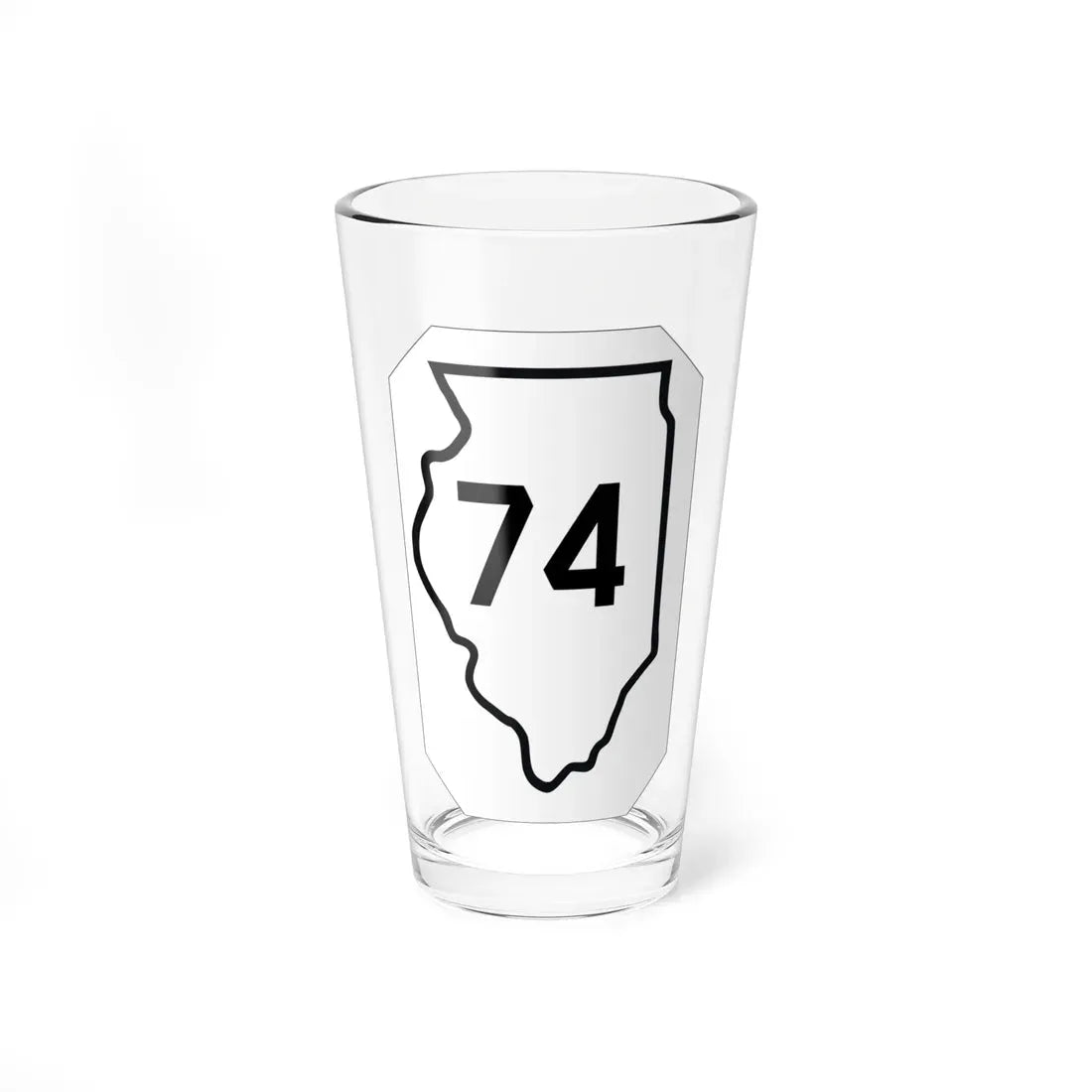 Illinois 74 1926 (Illinois) (Road Sign) Pint Glass 16oz 16oz - Go Mug Yourself