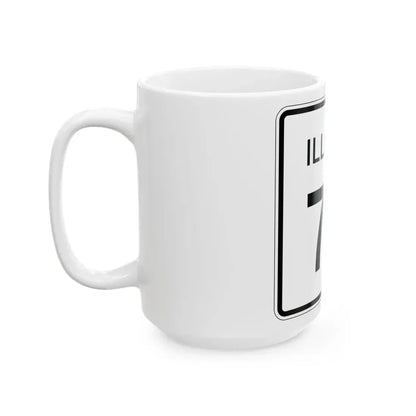 Illinois 74 (Illinois) (Road Sign) White Coffee Mug - Go Mug Yourself