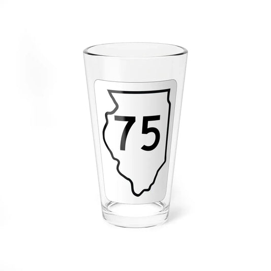 Illinois 75 1950 (Illinois) (Road Sign) Pint Glass 16oz 16oz - Go Mug Yourself