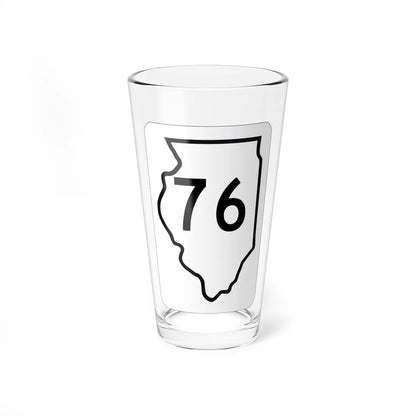 Illinois 76 1950 (Illinois) (Road Sign) Pint Glass 16oz 16oz - Go Mug Yourself