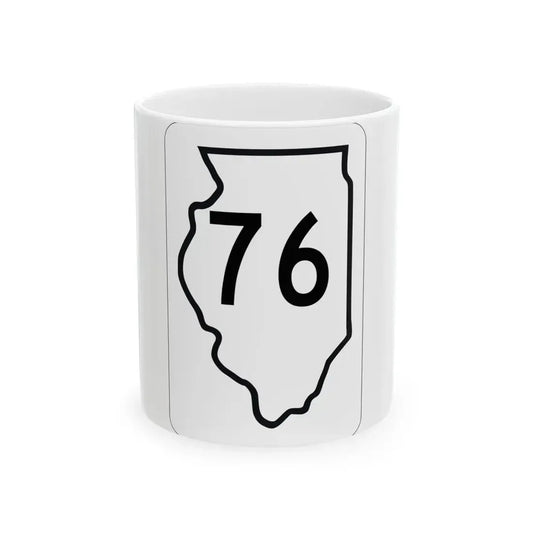 Illinois 76 1950 (Illinois) (Road Sign) White Coffee Mug 11oz - Go Mug Yourself