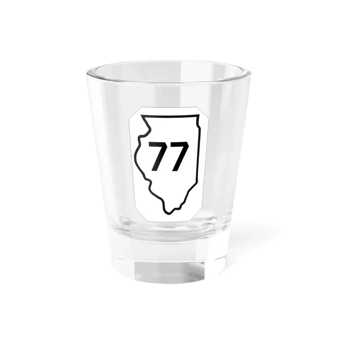 Illinois 77 1926 (Illinois) (Road Sign) Shot Glass 1.5oz 1.5oz - Go Mug Yourself