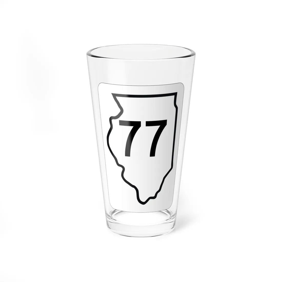 Illinois 77 1950 (Illinois) (Road Sign) Pint Glass 16oz 16oz - Go Mug Yourself