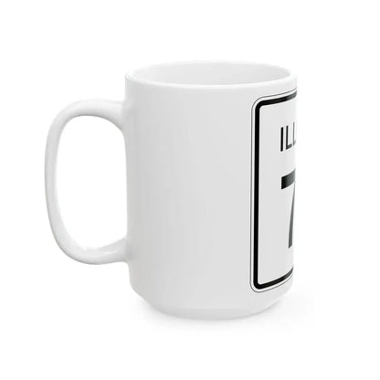 Illinois 77 (Illinois) (Road Sign) White Coffee Mug - Go Mug Yourself