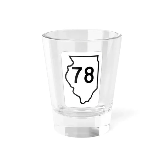 Illinois 78 1950 (Illinois) (Road Sign) Shot Glass 1.5oz 1.5oz - Go Mug Yourself