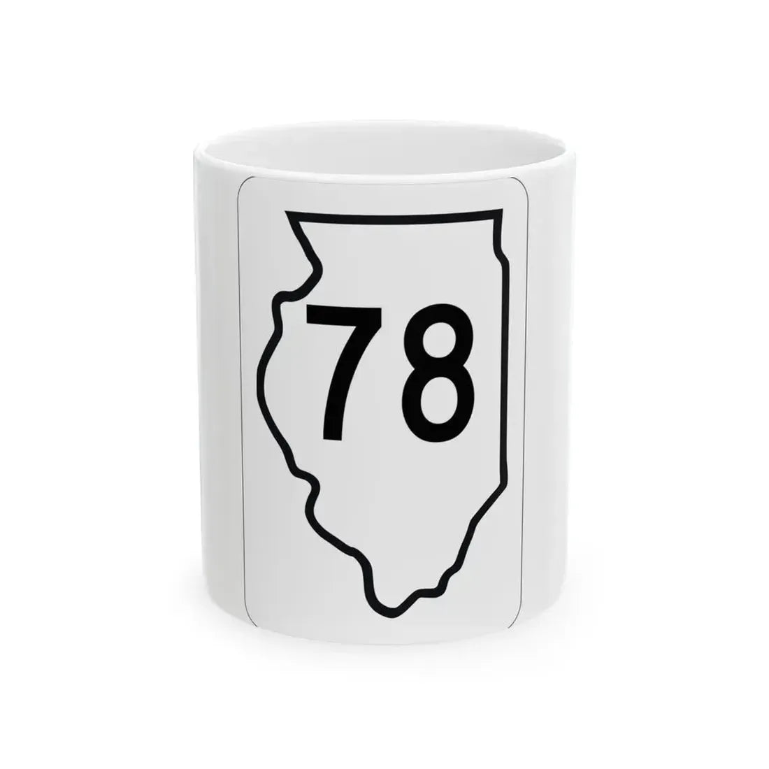 Illinois 78 1950 (Illinois) (Road Sign) White Coffee Mug 11oz - Go Mug Yourself