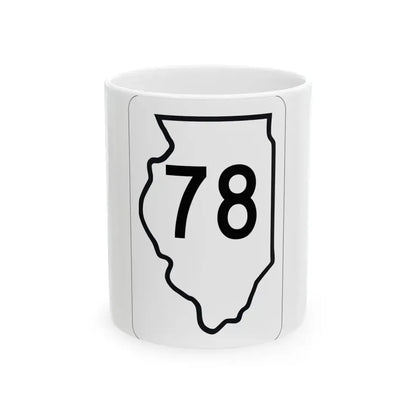 Illinois 78 1950 (Illinois) (Road Sign) White Coffee Mug 11oz - Go Mug Yourself