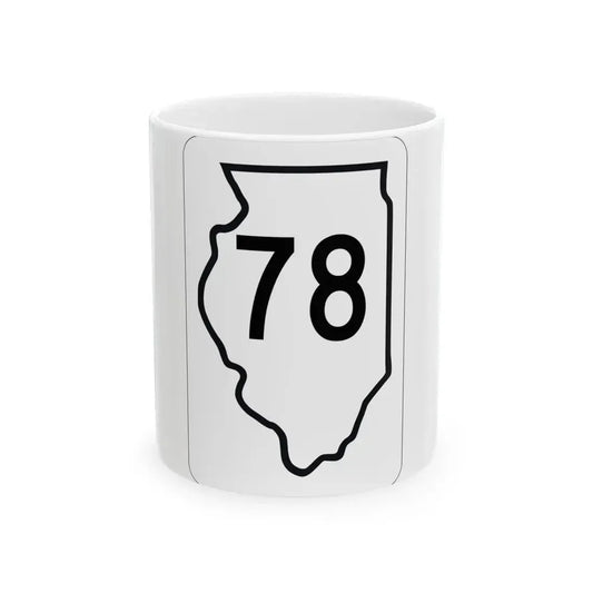 Illinois 78 1950 (Illinois) (Road Sign) White Coffee Mug 11oz - Go Mug Yourself