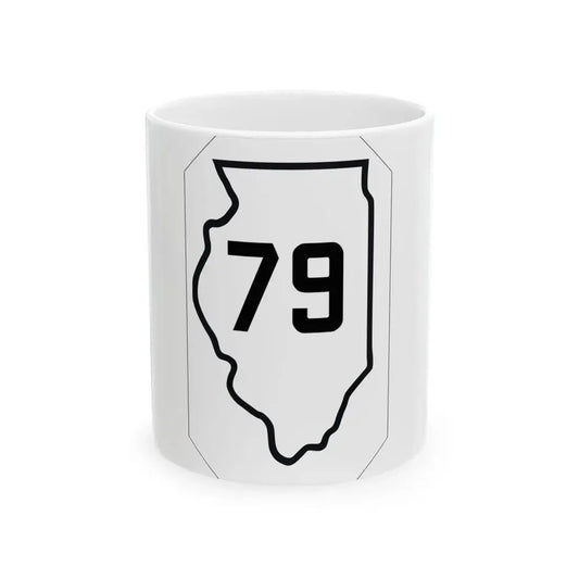 Illinois 79 1926 (Illinois) (Road Sign) White Coffee Mug 11oz - Go Mug Yourself