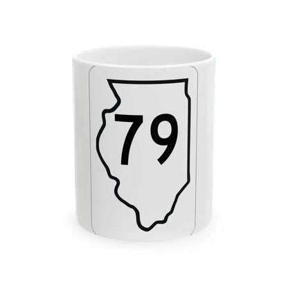 Illinois 79 1950 (Illinois) (Road Sign) White Coffee Mug 11oz - Go Mug Yourself