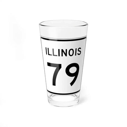 Illinois 79 (Illinois) (Road Sign) Pint Glass 16oz 16oz - Go Mug Yourself