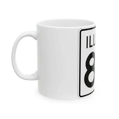 Illinois 80 1960 (Illinois) (Road Sign) White Coffee Mug - Go Mug Yourself