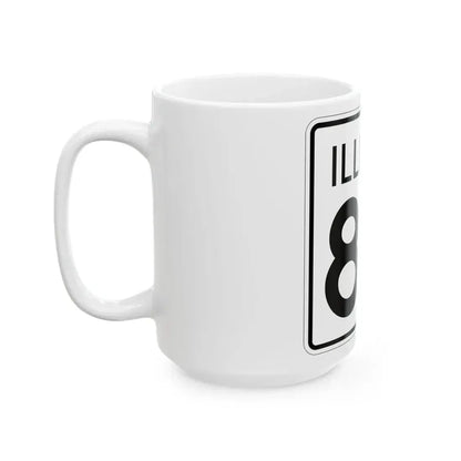 Illinois 80 1960 (Illinois) (Road Sign) White Coffee Mug - Go Mug Yourself