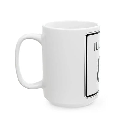 Illinois 81 (Illinois) (Road Sign) White Coffee Mug - Go Mug Yourself