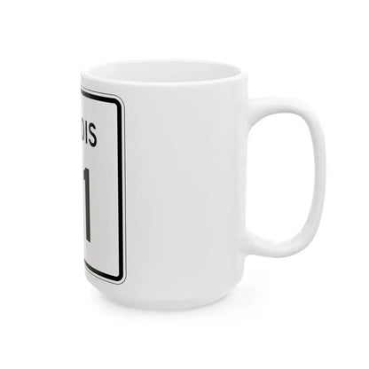 Illinois 81 (Illinois) (Road Sign) White Coffee Mug - Go Mug Yourself
