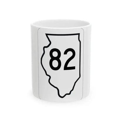 Illinois 82 1950 (Illinois) (Road Sign) White Coffee Mug 11oz - Go Mug Yourself