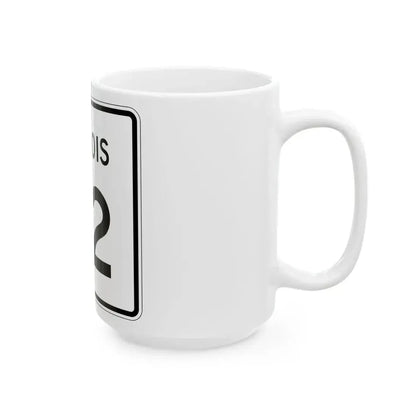 Illinois 82 (Illinois) (Road Sign) White Coffee Mug - Go Mug Yourself
