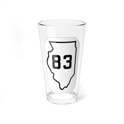 Illinois 83 1926 (Illinois) (Road Sign) Pint Glass 16oz 16oz - Go Mug Yourself