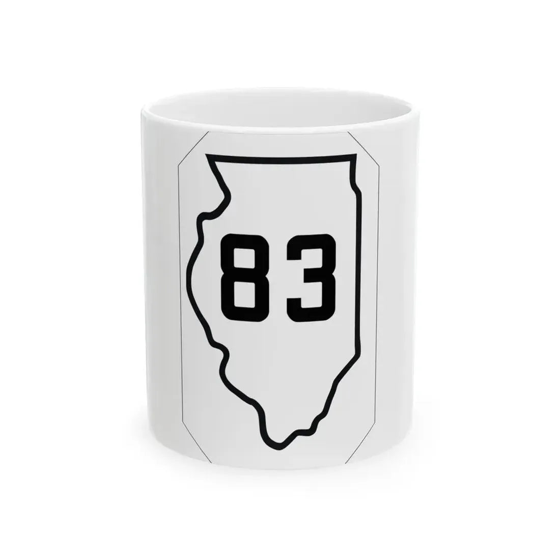 Illinois 83 1926 (Illinois) (Road Sign) White Coffee Mug 11oz - Go Mug Yourself