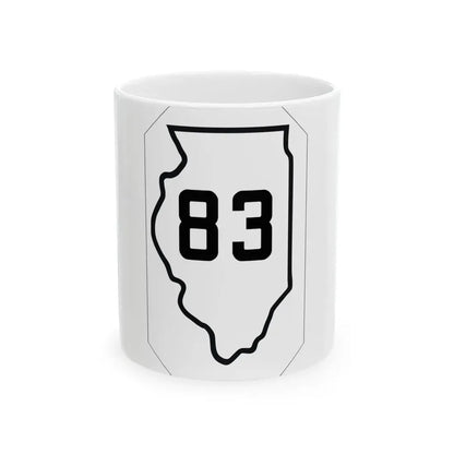 Illinois 83 1926 (Illinois) (Road Sign) White Coffee Mug 11oz - Go Mug Yourself
