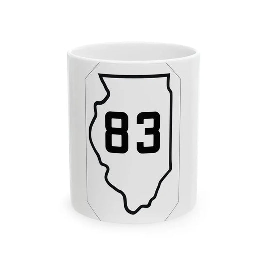 Illinois 83 1926 (Illinois) (Road Sign) White Coffee Mug 11oz - Go Mug Yourself