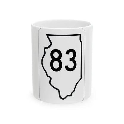 Illinois 83 1950 (Illinois) (Road Sign) White Coffee Mug 11oz - Go Mug Yourself