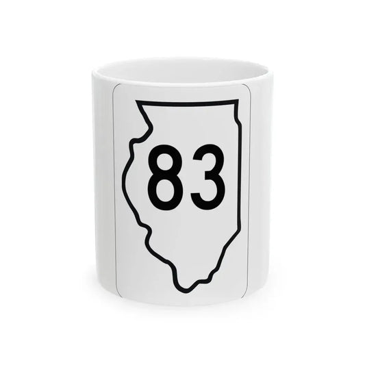 Illinois 83 1950 (Illinois) (Road Sign) White Coffee Mug 11oz - Go Mug Yourself