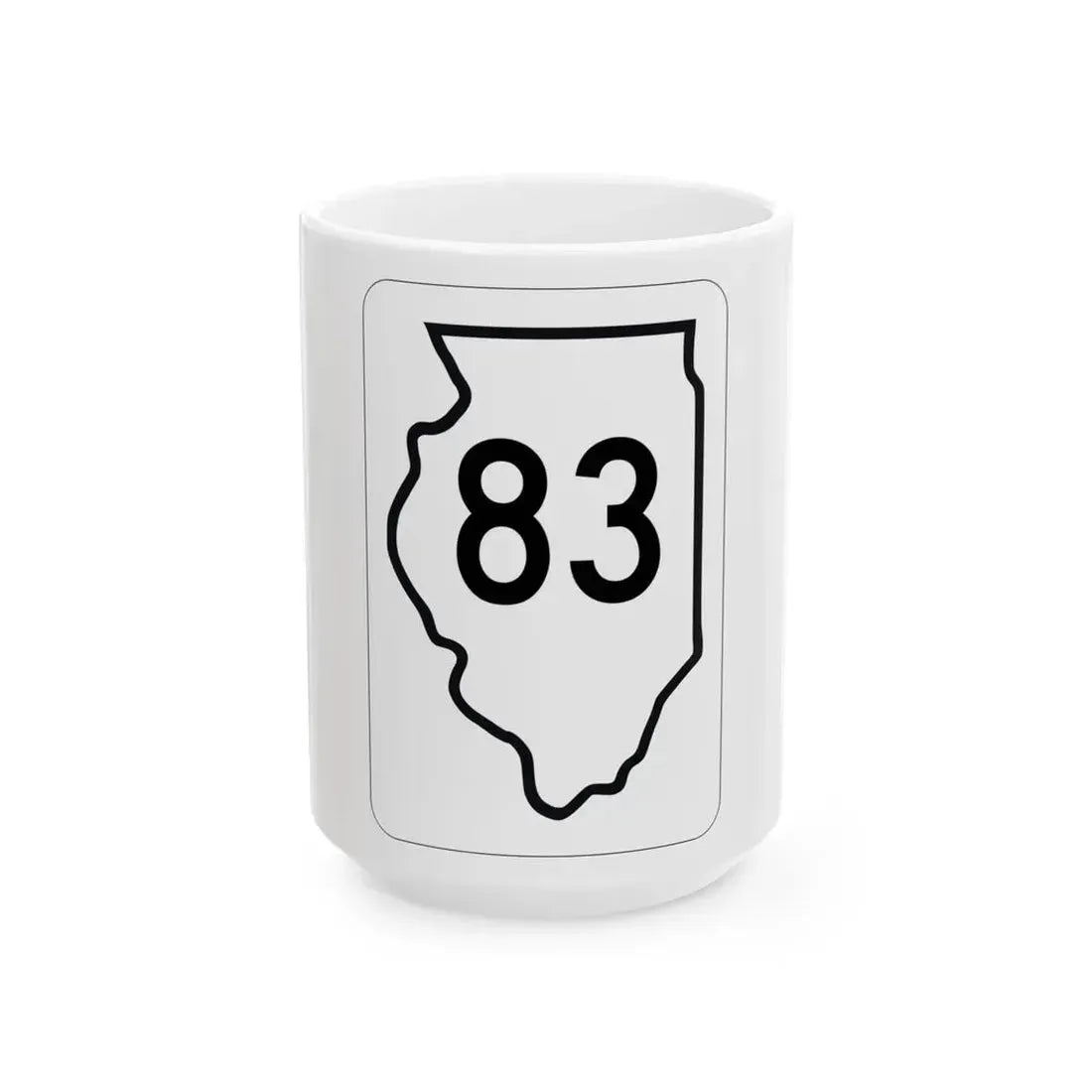 Illinois 83 1950 (Illinois) (Road Sign) White Coffee Mug 15oz - Go Mug Yourself