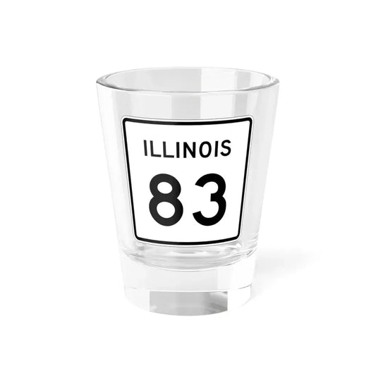 Illinois 83 (Illinois) (Road Sign) Shot Glass 1.5oz 1.5oz - Go Mug Yourself