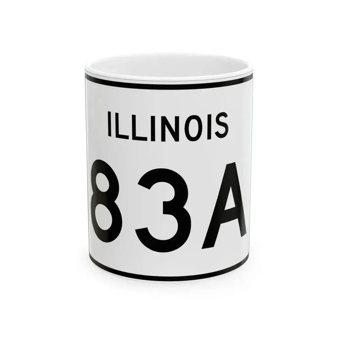 Illinois 83A (Illinois) (Road Sign) White Coffee Mug 11oz - Go Mug Yourself